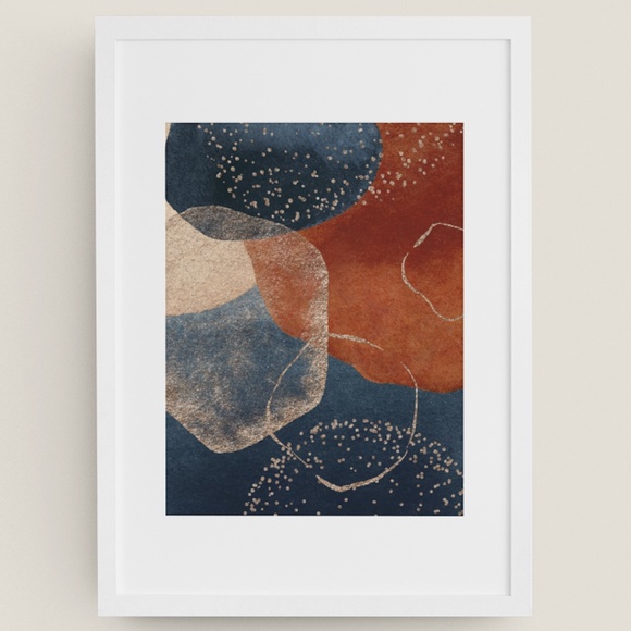 Modern Abstract Shape Wall Art Poster Print UNFRAMED. - Picture 7 of 14